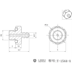 Lesu Stecknippel M3 Gewinde, 1.7 mm Nippel