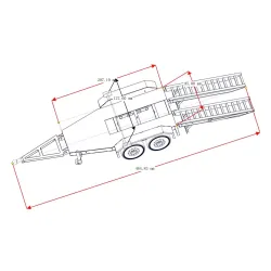 JX 2 Achs Mini Anhänger 1:14