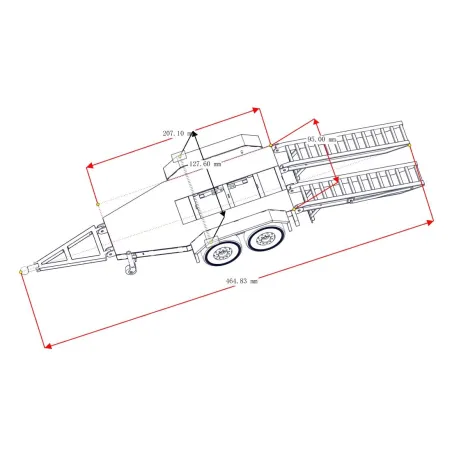 JX 2 Achs Mini Anhänger 1:14