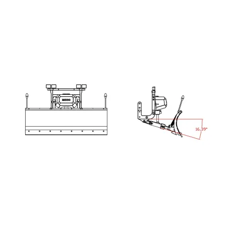 Hydraulic snow plow 1/14 red