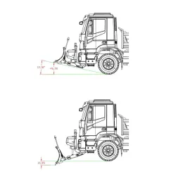 Hydraulic snow plow 1/14 red