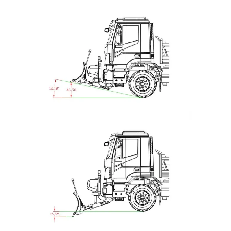 Hydraulic snow plow 1/14 red
