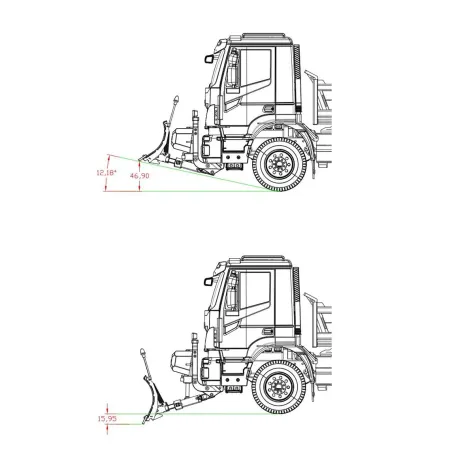 Hydraulic snow plow 1/14 red