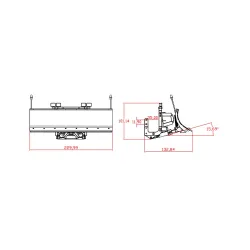 Hydraulic snow plow 1/14 red