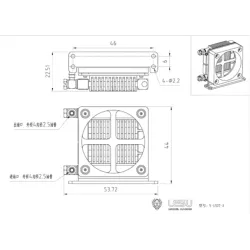 Lesu Hydraulik Öl Kühler 40x40mm mit Lüfter