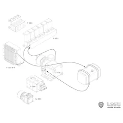 Lesu Hydraulik Öl Kühler 40x40mm mit Lüfter