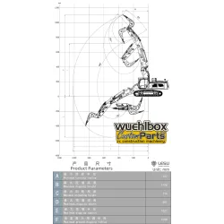RC excavator Lesu LR956 3-arm 1:14