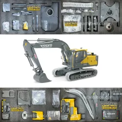EC160E Volvo-Vollmetallbagger hydraulik 1:14 Bausatz