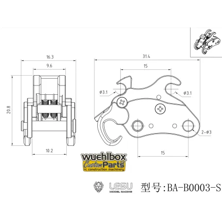 quick hitch Lesu PC30