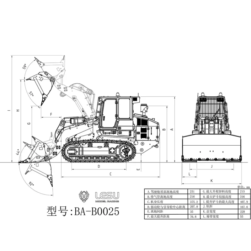 RC Laderaupe Lesu 973K 1:14