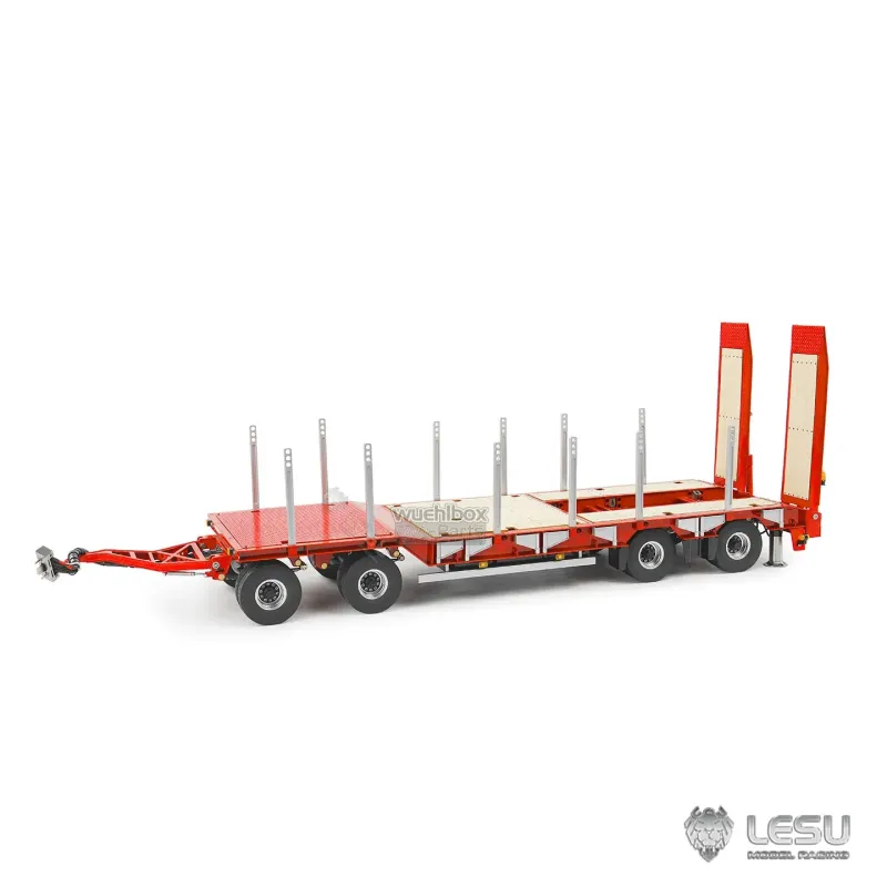 Lesu 1/14 low loader trailer 4-axle hydraulic