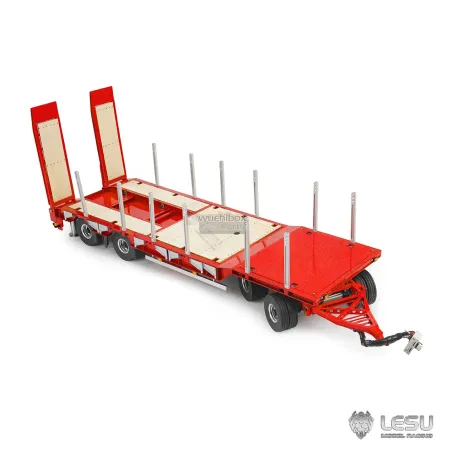 Lesu 1/14 low loader trailer 4-axle hydraulic