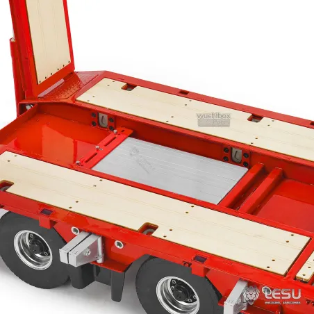 Lesu 1/14 low loader trailer 4-axle hydraulic