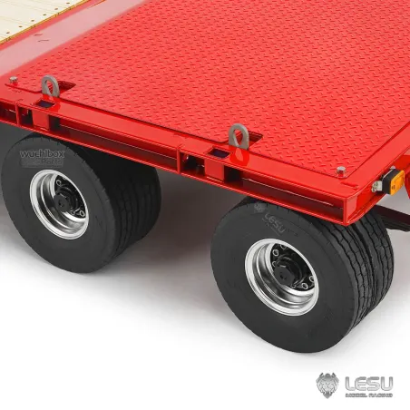 Lesu 1/14 low loader trailer 4-axle hydraulic