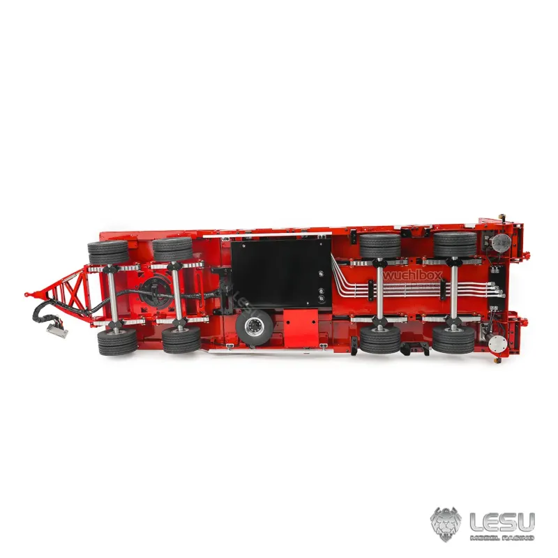 Lesu 1/14 low loader trailer 4-axle hydraulic