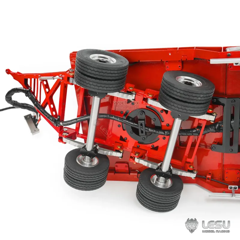 Lesu 1/14 low loader trailer 4-axle hydraulic