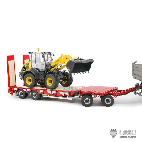 Lesu 1/14 low loader trailer 4-axle hydraulic