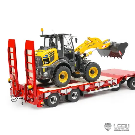 Lesu 1/14 low loader trailer 4-axle hydraulic