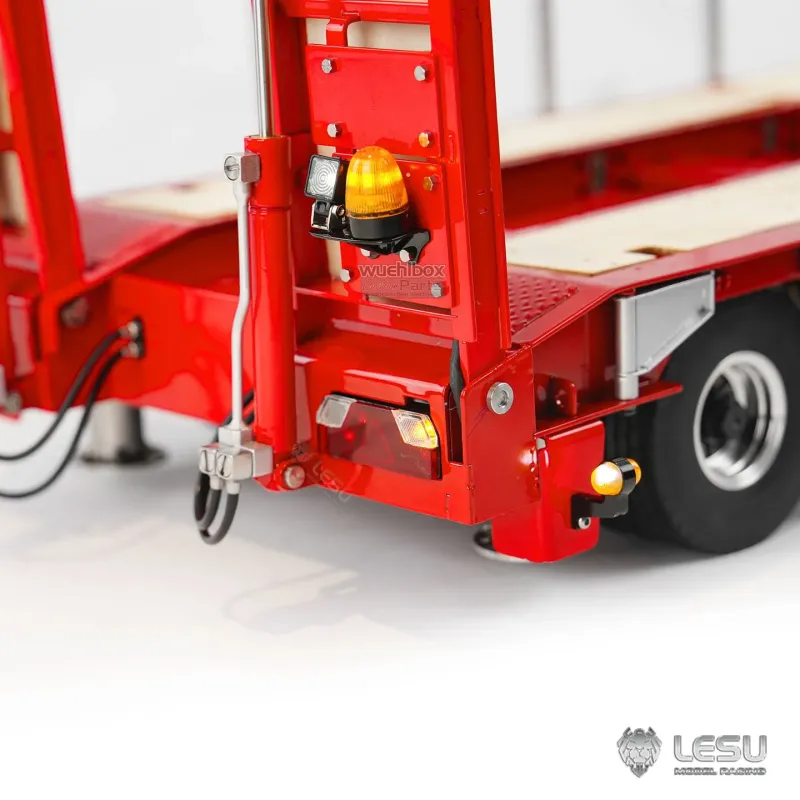 Lesu 1/14 low loader trailer 4-axle hydraulic