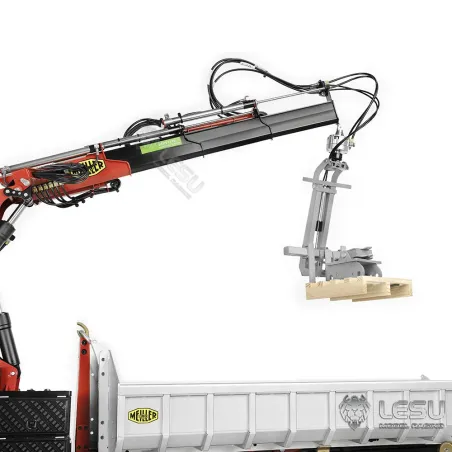 Lesu crane fork hydraulically foldable and rotatable 1:14
