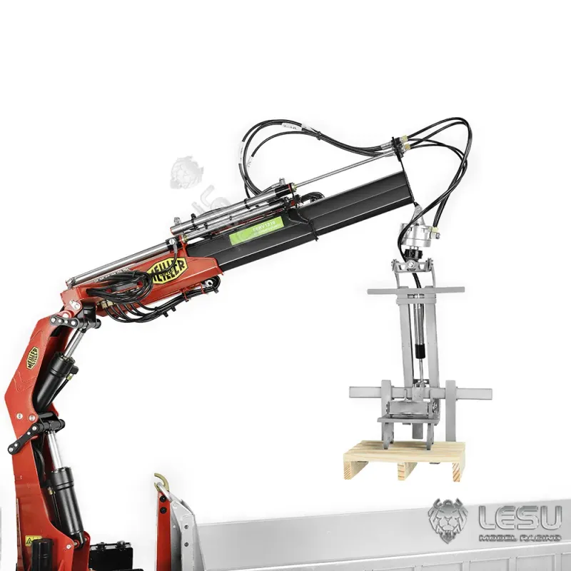 Lesu crane fork hydraulically foldable and rotatable 1:14