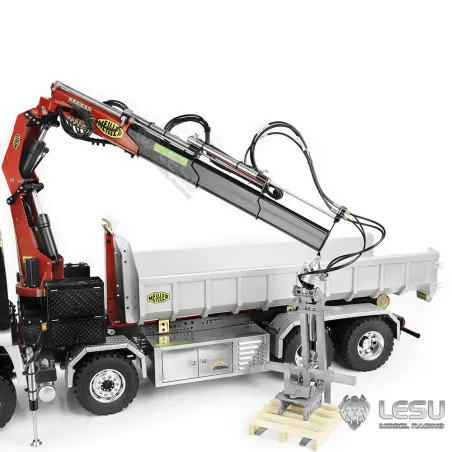 Lesu crane fork hydraulically foldable and rotatable 1:14