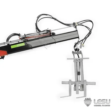 Lesu crane fork hydraulically foldable and rotatable 1:14