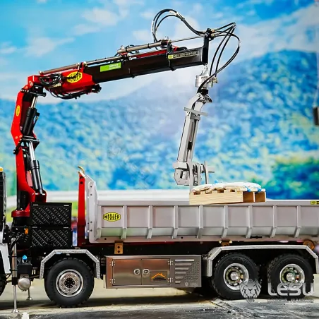 Lesu crane fork hydraulically foldable and rotatable 1:14
