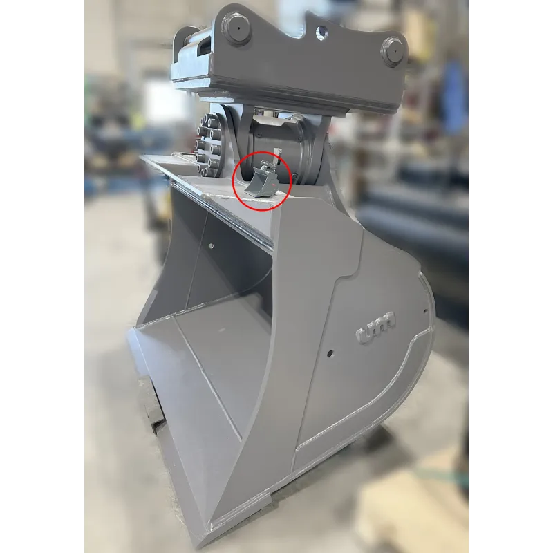 Schwenkmotorlöffel Ullmann 108mm Schwarz Electric Quick Volvo EC160E