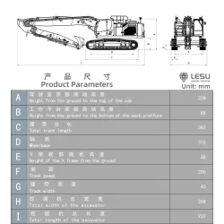 RC Hydraulik Bagger Lesu 945 Long Reach