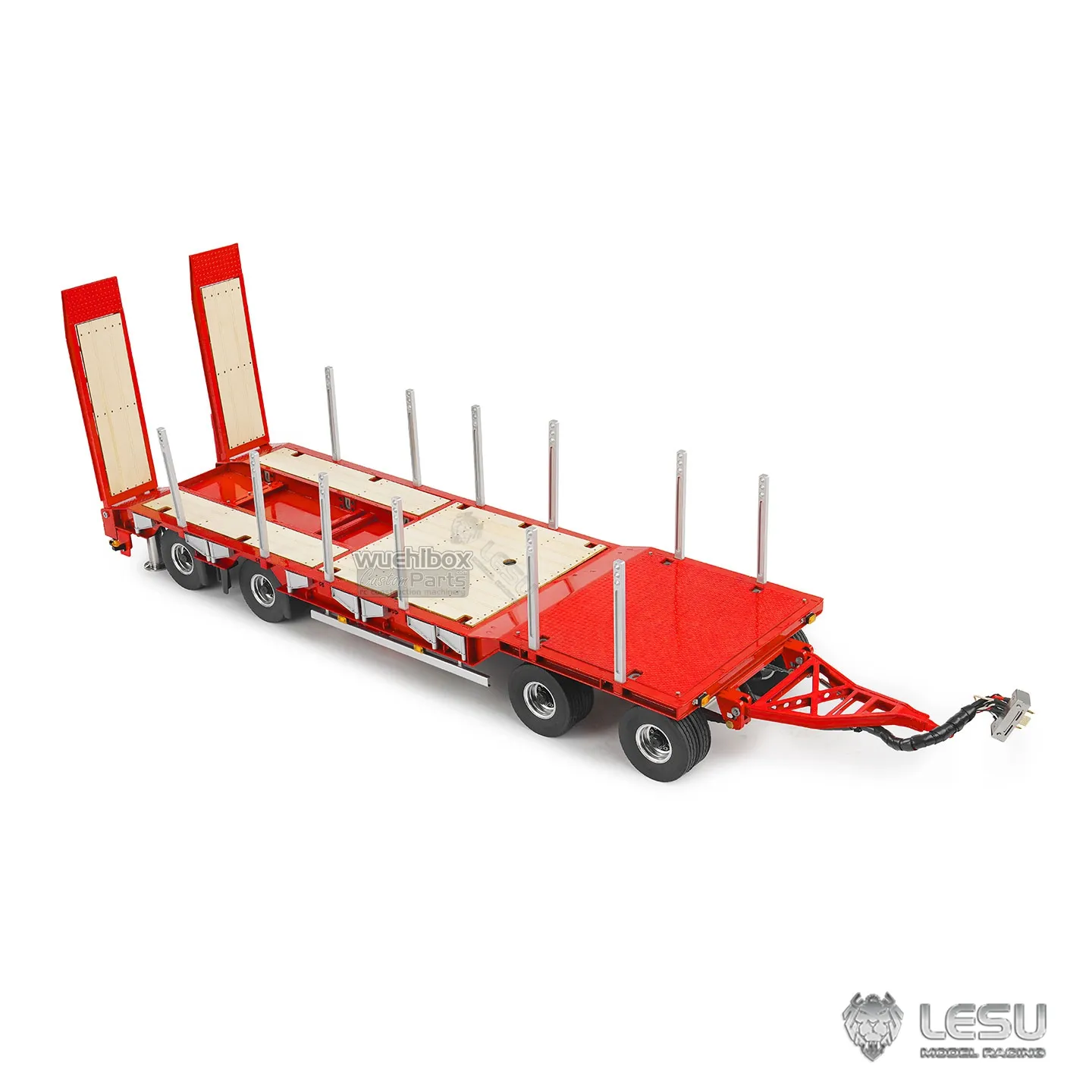 【М】 Lesu 1/14 low loader trailer 4-axle hydraulic