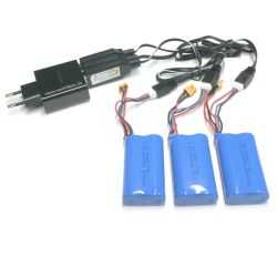 Set of 3 replacement batteries with charger for Huina 580/582/583