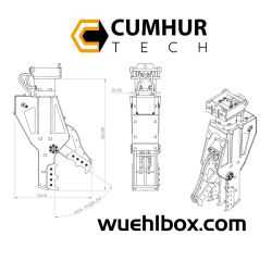 Hydraulic demolition tongs small 1/14.5 with Likufix