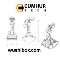 Clam Shell Bucket Hydraulic 1/14.5 with Likufix