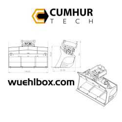 Schwenklöffel hydraulisch 1/14.5 mit Likufix