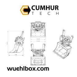 Tiltrotator hydraulic with Leveling Bucket 1/14.5 with Likufix