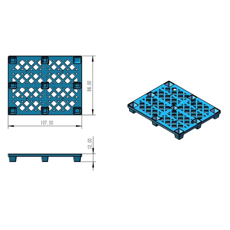 Plastic pallet small 86mm x 107mm x 12mm