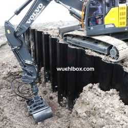 Sheet piling aluminum with lock 1:14