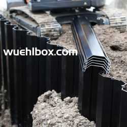 Sheet piling aluminum with lock 1:14