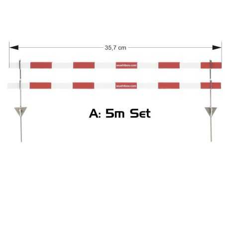 Absperrung 5m 1:14 (35,7cm) mit Bodenanker