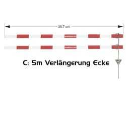 Absperrung 5m 1:14 (35,7cm) mit Bodenanker