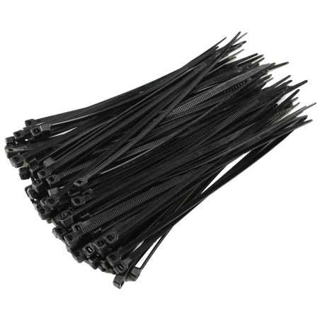 Extra thin cable ties black 100 pcs.