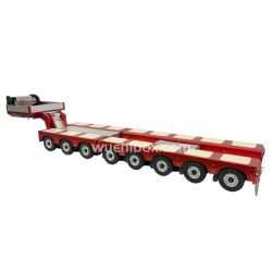 Hydraulic 8-axle low bed trailer with swing axle 1:14