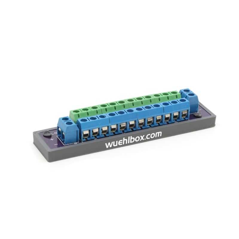 Power distribution board 2 inputs 2x13 outputs with insulation base