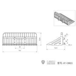 Lesu metal sieving bucket for skid steer loaders and wheel loaders 1:14