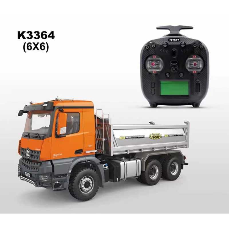 Kabolite 3364 RTR 1:14 Scale 6x6 Hydraulic Dump Truck