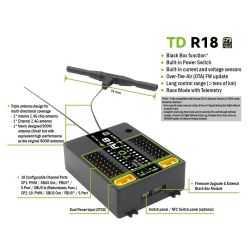FrSky 2.4G 900M Tandem Dual-Band Receiver TD R18 Receiver with 18CH Ports