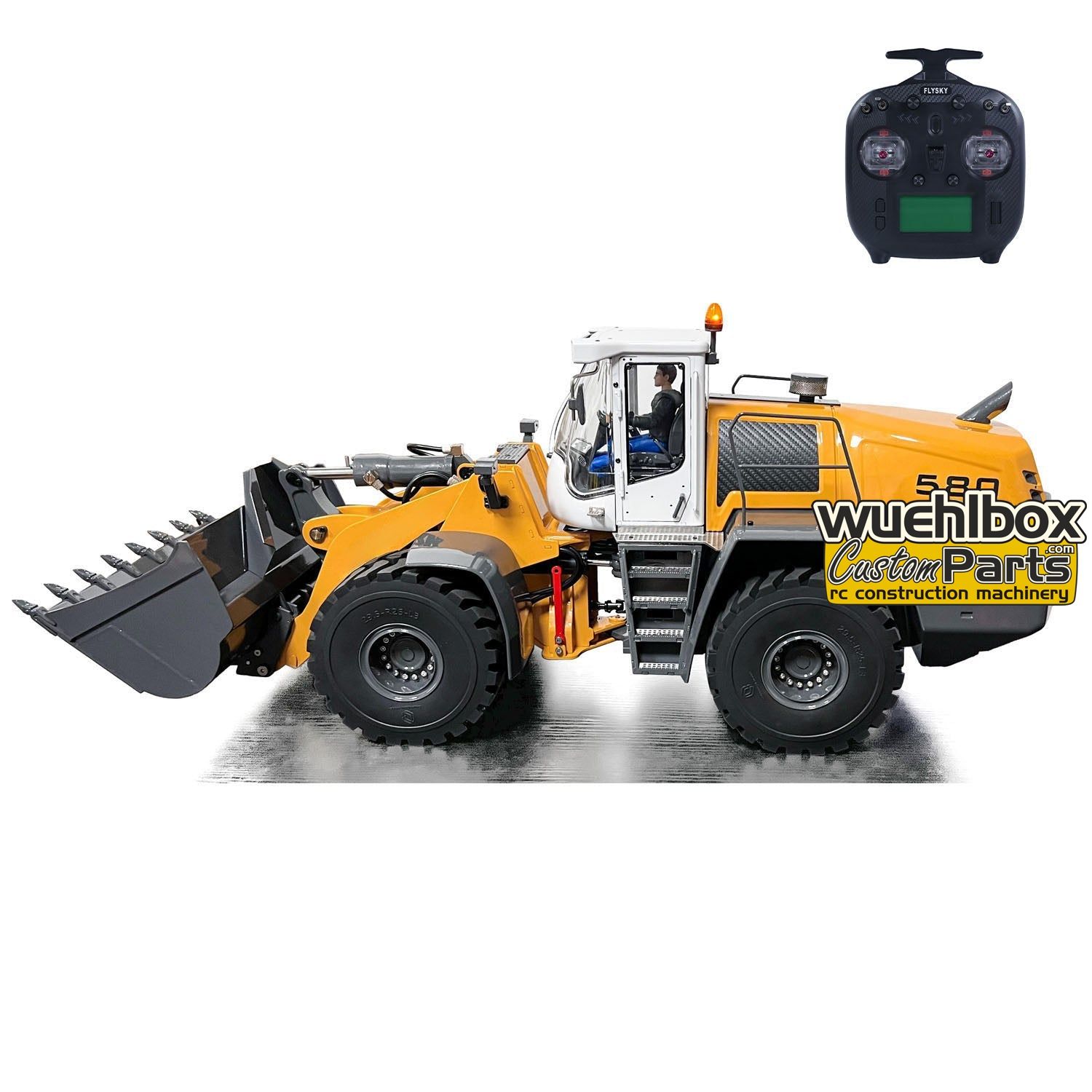 Rc clearance hydraulic loader