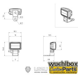 LESU LED Light Sets square 1/14 10mm x 6.5mm