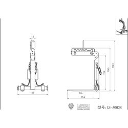 Lesu metal crane fork for pallets 1:14